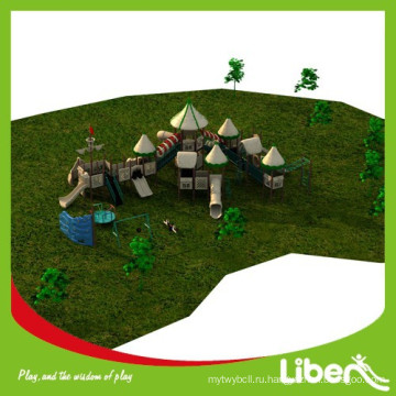 Детский парк развлечений Большая пластиковая площадка для игр на открытом воздухе с горками